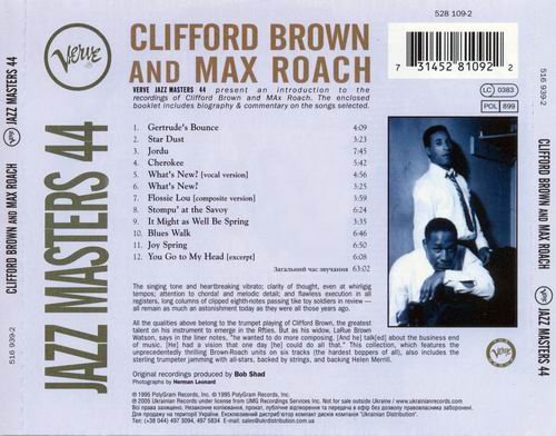 Clifford Brown & Max Roach - Verve Jazz Masters 44 (1995)