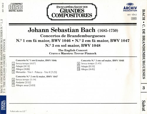 The English Concert, Trevor Pinnock - Bach: Brandenburgische Konzerte nos. 1–3 (1993)