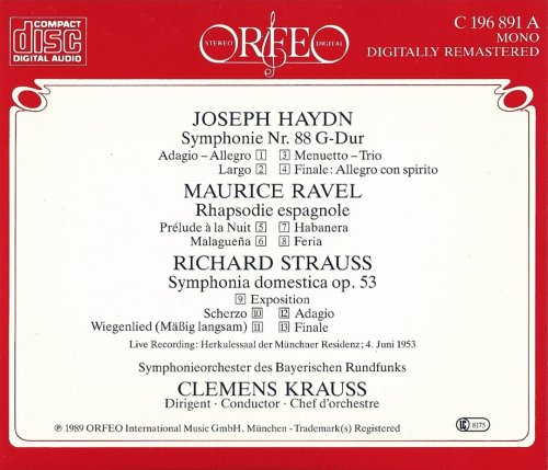 Clemens Kraus - Haydn, Ravel, Strauss: Symphonic works (1989) CD-Rip