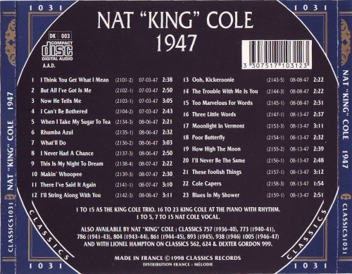 Nat "King" Cole - 1947 (1998)