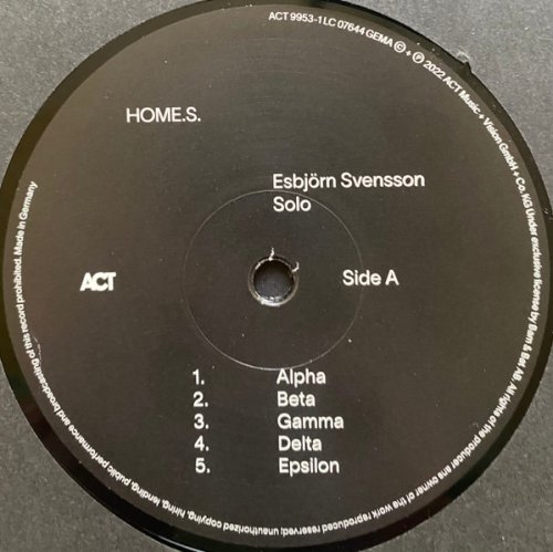 Esbjorn Svensson Solo - HOME.S. - Esbjörn Svensson Solo (2022) LP