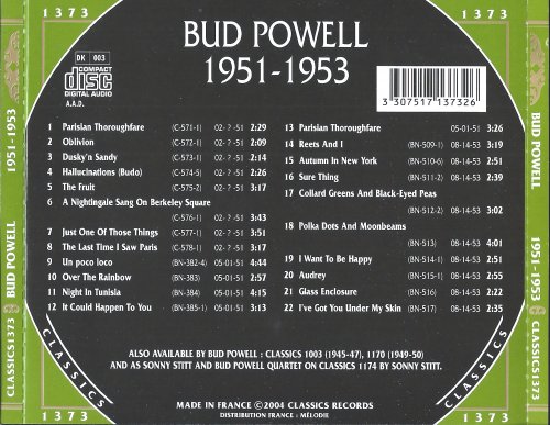 Bud Powell - The Chronological Classics: 1951-1953 (2004)