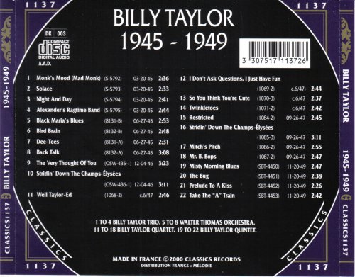 Billy Taylor - The Chronological Classics: 1945-1949 (2000)