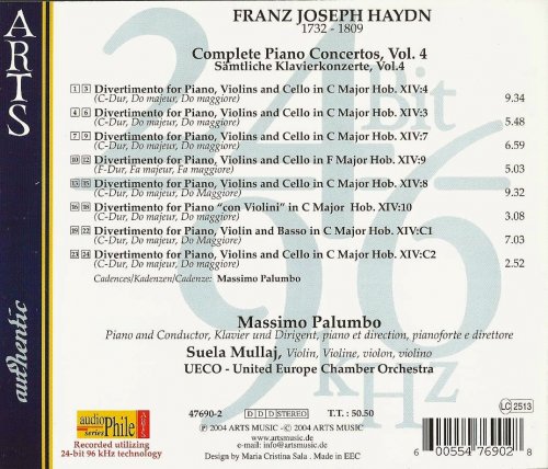 Massimo Palumbo, United Europe Chamber Orchestra - Haydn: Complete Piano Concertos , Vol. 4 (2004) CD-Rip