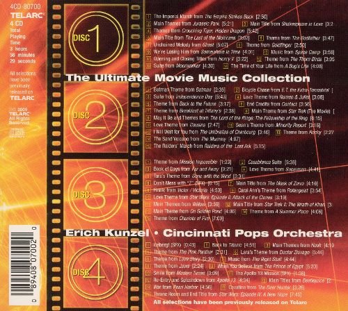 Erich Kunzel - The Ultimate Movie Music Collection (2005) [4CD Box Set]