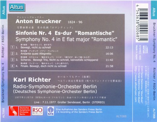 Karl Richter - Bruckner: Symphony No.4 (1977) [2003]