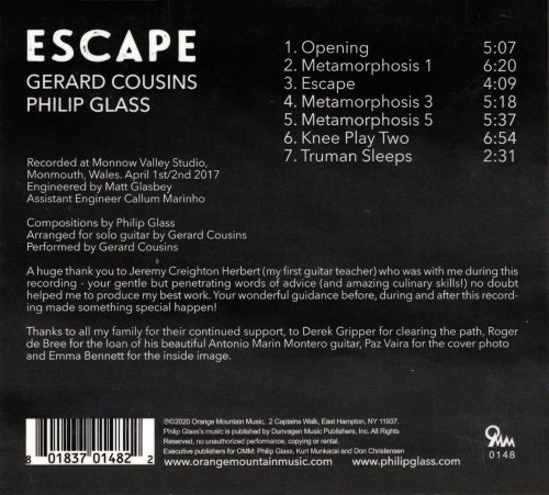 Gerard Cousins - Philip Glass: Escape (2020)