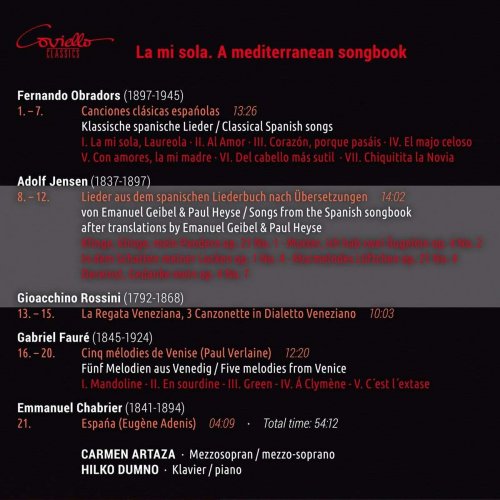Carmen Artaza, Hilko Dumno - La Mi Sola. A Mediterranean Songbook (2024) [Hi-Res]