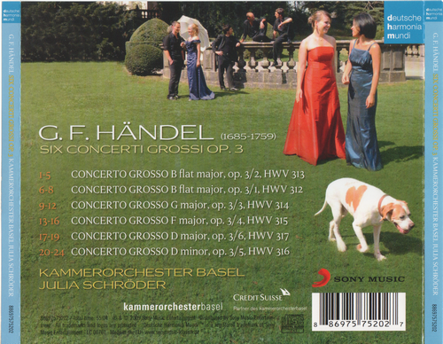 Kammerorchester Basel, Julia Schroder - Handel: Six Concerti Grossi, Op. 3 (2009) CD-Rip