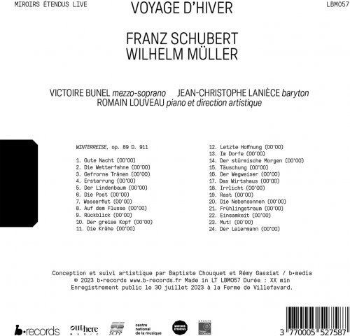 Victoire Bunel, Jean-Christophe Lanièce, Romain Louveau - Schubert: Voyage d'hiver (Live) (2024) [Hi-Res]