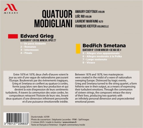 Quatuor Modigliani - Grieg - Smetana (2024) [Hi-Res]