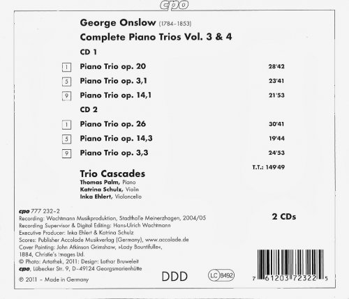 Trio Cascades - George Onslow: Piano Trios, Vol. 3 & 4 (2011) CD-Rip