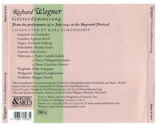 Bayreuth Festival Choir & Orchestra, Karl Elmendorff - Wagner: Gotterdammerung  Recorded Live at the 1942 Bayreuth Festival (2000)