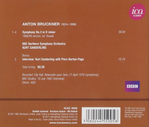 BBC Northern Symphony Orchestra & Kurt Sanderling - Bruckner: Symphony No. 3 in D minor (2011)