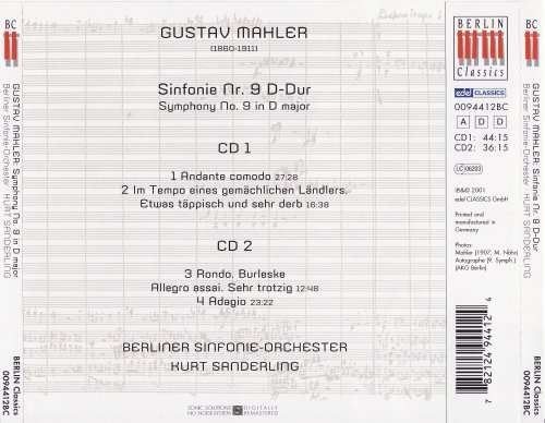 Berlin Symphony Orchestra, Kurt Sanderling - Mahler: Symphony 9 (2001)