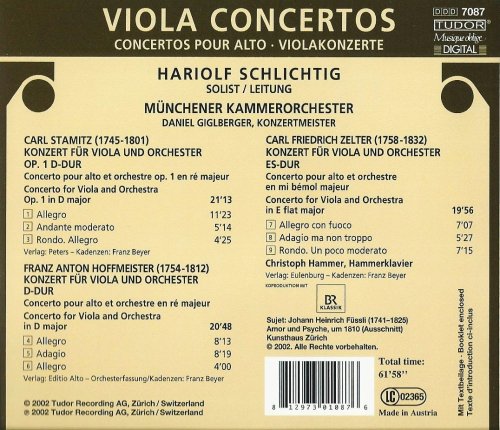 Hariolf Schlichtig, Münchner Kammerorchester - Hoffmeister, Stamitz, Zelter: Viola Concertos (2002) CD-Rip