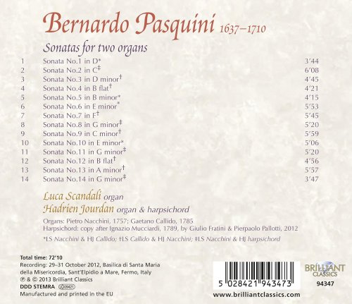 Luca Scandali, Hadrien Jourdan - Pasquini: Sonatas for Two Organs (2013)