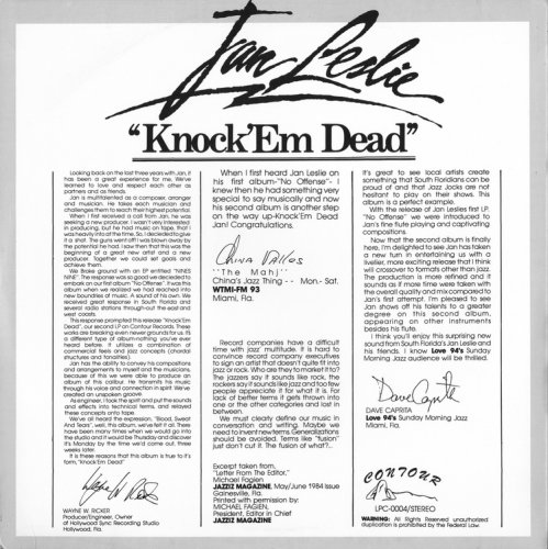 Jan Leslie - Knock 'Em Dead (1984) LP