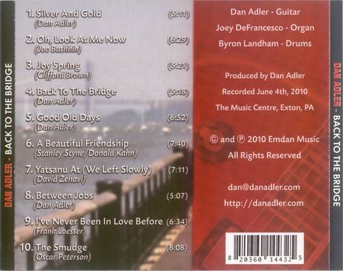 Dan Adler - Back To The Bridge (2010) CD Rip