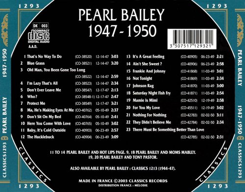 Pearl Bailey - The Chronological Classics: 1947-1950 (2003)