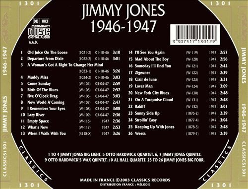 Jimmy Jones - The Chronological Classics: 1946-1947 (2003)
