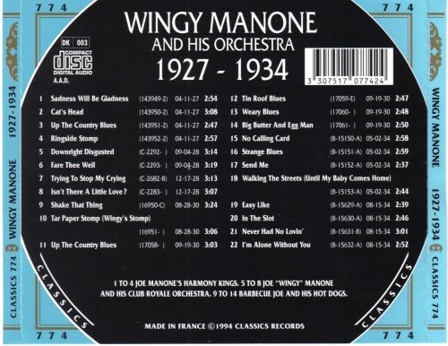 Wingy Manone - The Chronological Classics: 1927-1934 (1994)