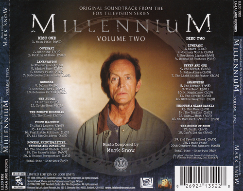 Mark Snow - Millennium: Volume Two (2CD Limited Edition) (2015) CD-Rip