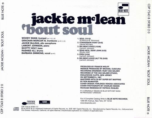 Jackie McLean - 'Bout Soul (1967) 320 kbps+CD Rip