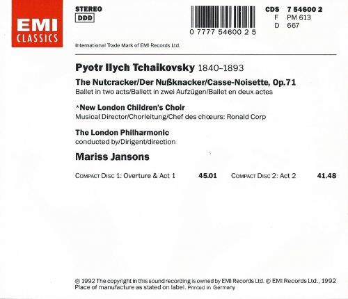 The London Philharmonic, Mariss Jansons - Tchaikovsky: Casse-Noisette, op. 71 (1992) CD-Rip