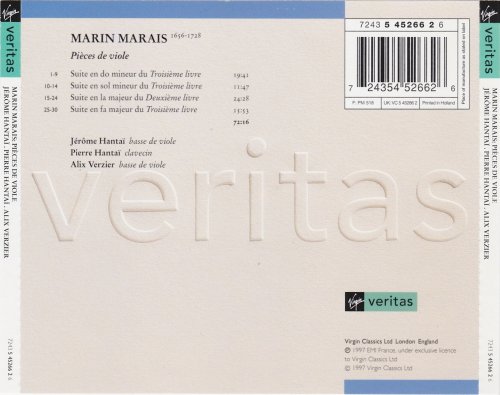 Jérôme Hantaï, Pierre Hantaï, Alix Verzier - Marais: Pieces de viole (1997)