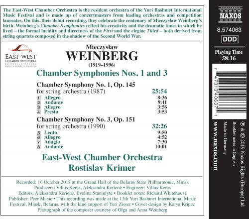 East-West Chamber Orchestra, Rostislav Krimer - Weinberg: Chamber Symphonies Nos. 1 & 3 (2019) [Hi-Res]