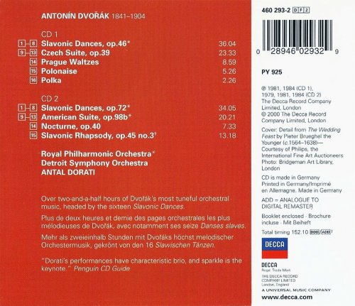 Antal Dorati - Dvořák: Slavonic Dances, Czech Suite, American Suite (2000) CD-Rip