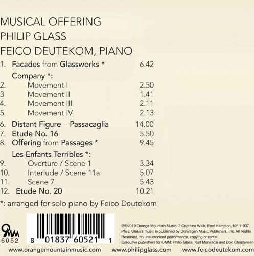 Philip Glass, Feico Deutekom - Musical Offering (2020)