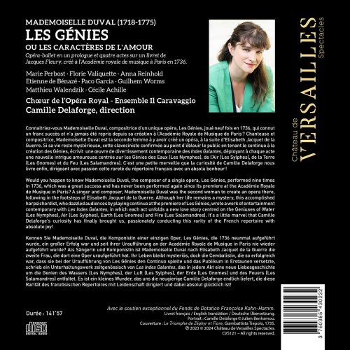 Camille Delaforge, Marie Perbost, Florie Valiquette, Anna Reinhold, Ensemble Il Caravaggio - Mademoiselle Duval: Les Génies ou les Caractères de l'Amour (2024) [Hi-Res]