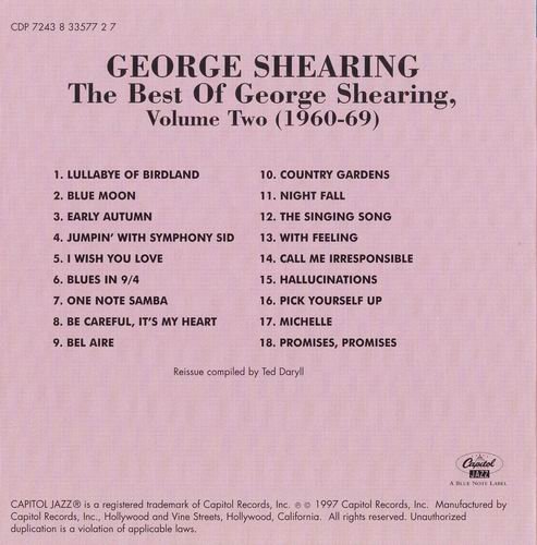 George Shearing - The Best Of George Shearing, Volume Two 1960-69 (1997)