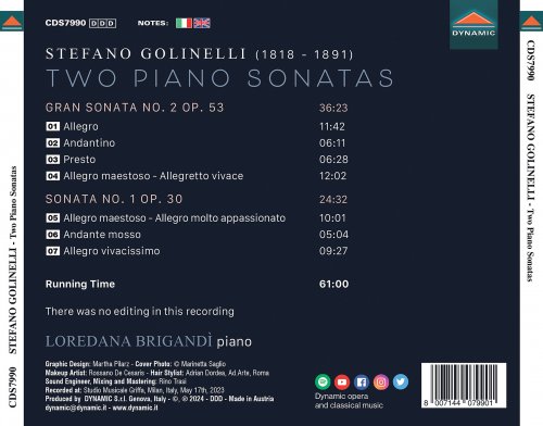 Loredana Brigandi - Golinelli: 2 Piano Sonatas (2024) [Hi-Res]