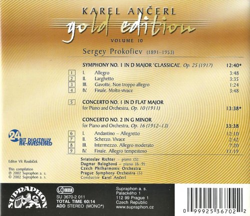 Karel Ancerl - Gold Edition: Prokofiev: Symphony No. 1 (2002)