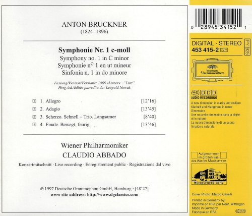 Wiener Philarmoniker, Claudio Abbado - Bruckner: Symphonie Nr.1 (1997)