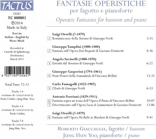 Roberto Giaccaglia - FantasIe Operistiche per fagotto e pianoforte (2024) Hi-Res