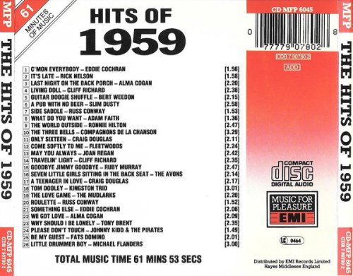 VA - The Hits Of 1959 (1989)