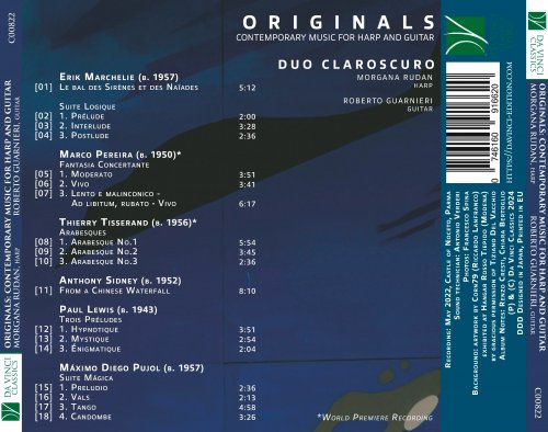 Morgana Rudan, Roberto Guarnieri - Marchelie, Pereira, Tisserand, Sidney, Lewis, Pujol: Originals (Contemporary Music for Harp and Guitar) (2024) [Hi-Res]