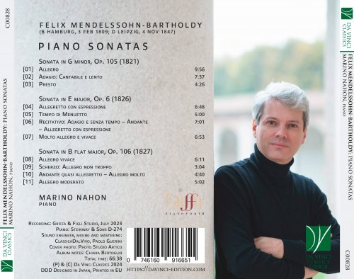 Marino Nahon - Felix Mendelssohn-Bartholdy: Piano Sonatas (2024) [Hi-Res]