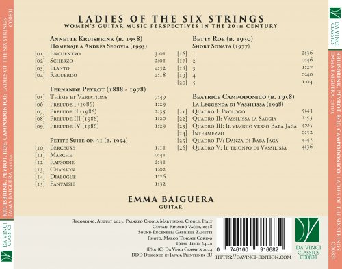 Emma Baiguera - Kruisbrink, Peyrot, Roe, Campodonico: Ladies of the Six Strings (Women's Guitar Music Perspectives in the 20th Century) (2024)