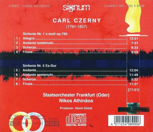 Staatsorchester Frankfurt, Nikos Athinäos - Carl Czerny: Symphonies Nos. 1 & 5 (1997) CD-Rip