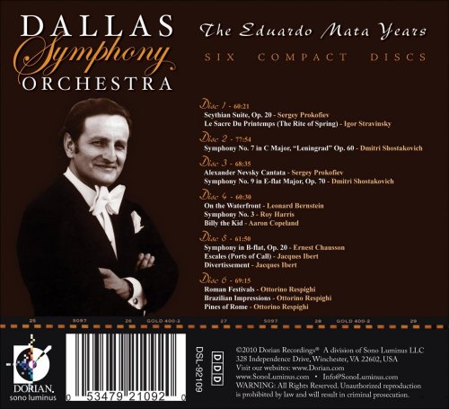 Eduardo Mata, Dallas Symphony Orchestra - The Eduardo Mata Years (2010) [6CD Box Set]