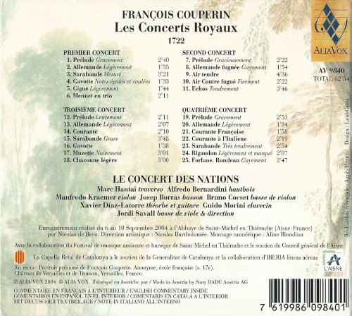 Le Concert des Nations, Jordi Savall - François Couperin: Les Concerts Royaux (2004) CD-Rip