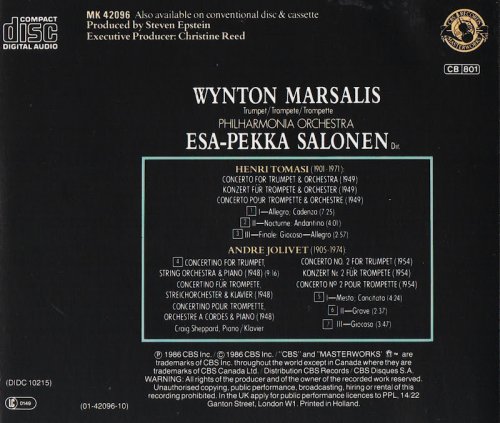 Wynton Marsalis - Tomasi, Jolivet: Trumpet Concertos (1986) CD-Rip