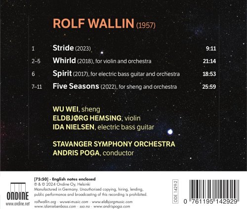 Stavanger Symphony Orchestra, Andris Poga, Ida Nielsen, Eldbjørg Hemsing, Wu Wei - Rolf Wallin: Five Seasons; Whirld; Stride; Spirit (2024) [Hi-Res]