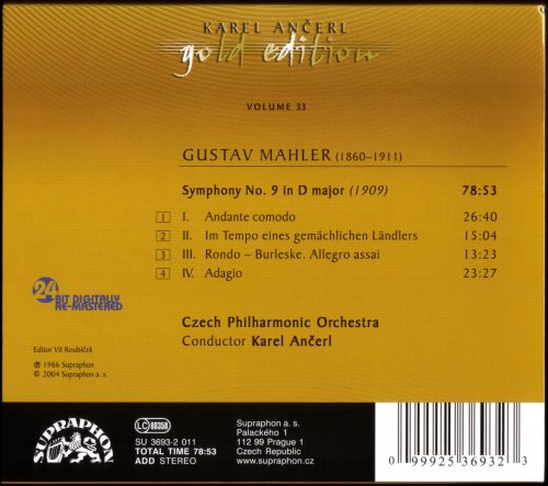 Karel Ancerl - Gold Edition: Mahler: Symphony No. 9 (2004)
