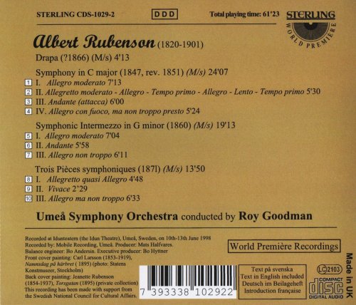 Umeå Symphony Orchestra, Roy Goodman - Albert Rubenson: Symphonic Works (1999) CD-Rip